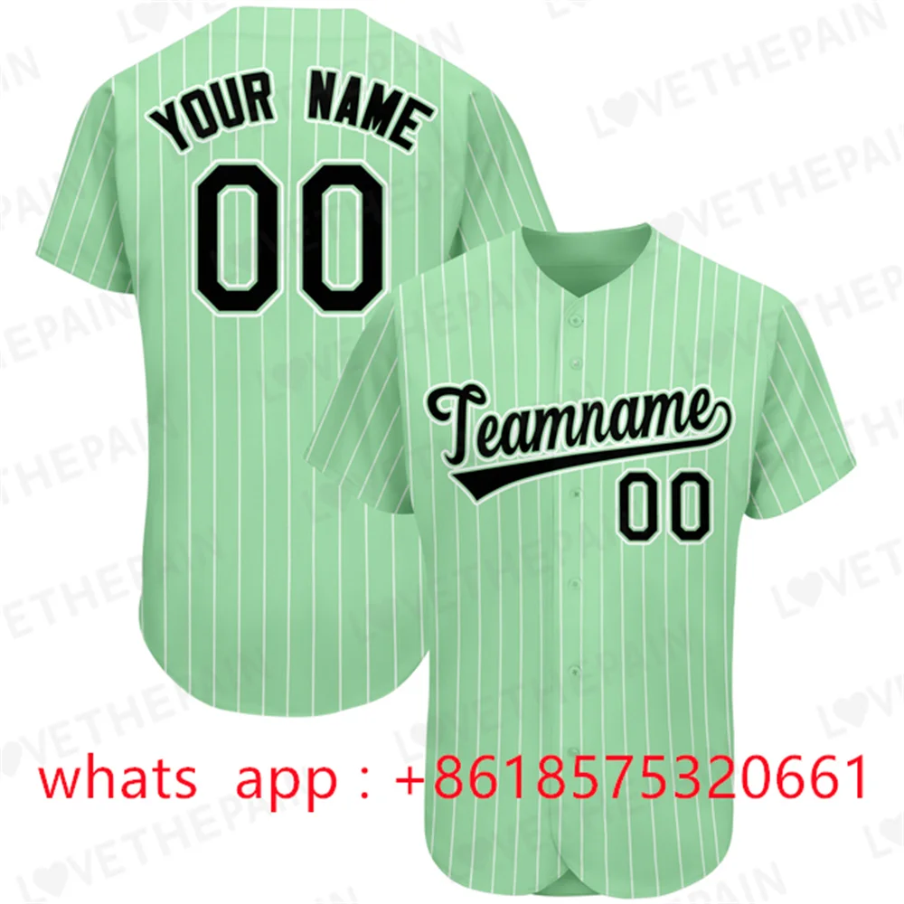 Print Team Fashion Baseball Jersey Sublimate Print Team Name/Number Soft v-neck Streetwear for Male/Women/ Any Colour baseball jersey