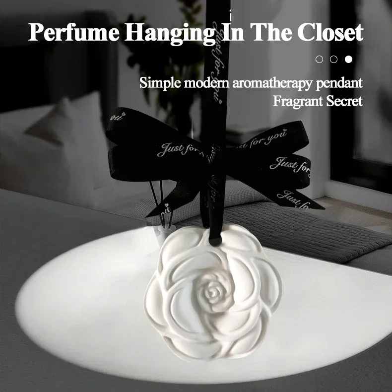 Aromatherapy Machine Car Air Freshener Refills Car Diffuser Humidifier Camellia Aromatherapy Car Pendant Solid Wardrobe Freshener Various Scents Indoor Air Freshener Christmas Gift Fragrance Gift