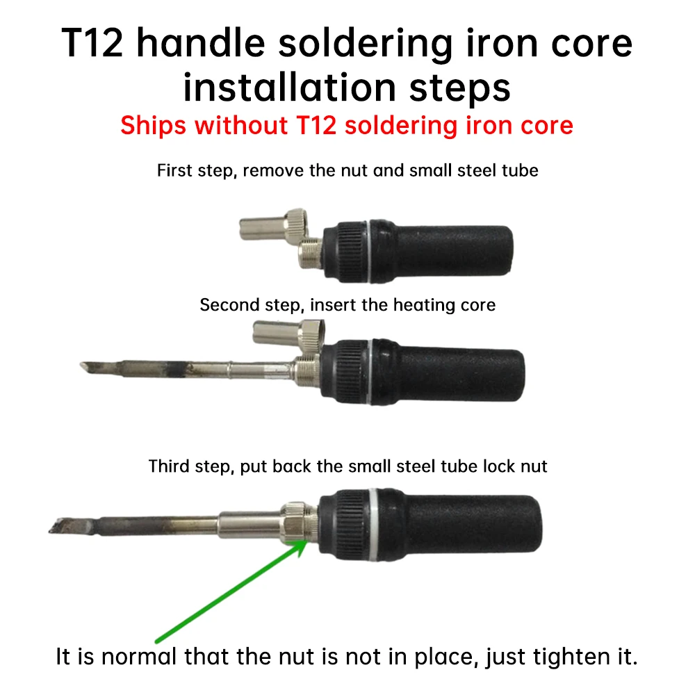 T12 DC 12-26V 72W Digital Professional Soldering Iron Welding Pen Handle Adjustable Temperature Household Solder Tools