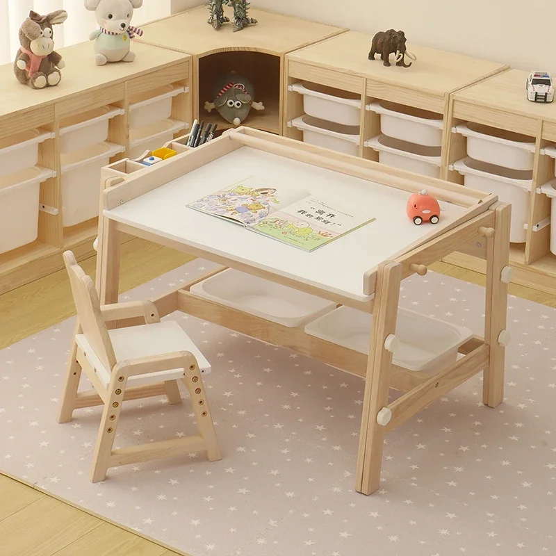 Kids Desk Study Table Children's Chair Set Children's Furniture