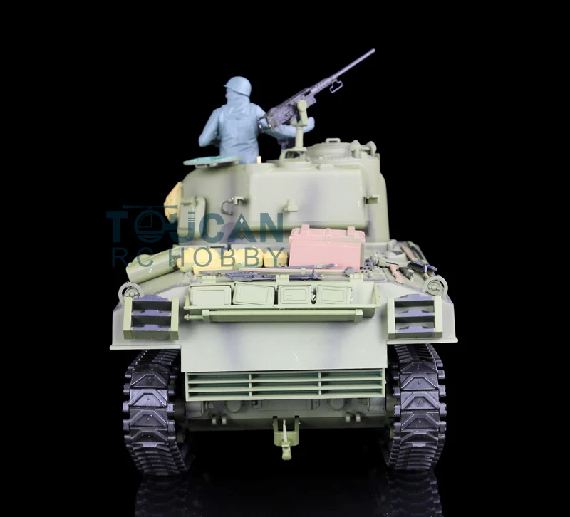 Toys HENG LONG 1/16 7.0 Plastic M4A3 Sherman 3898 360° Turret Barrel Recoil RC Tank TH17669-SMT4 3