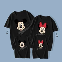 Summer New Parent-child Outfit for a Family of Three Full Home Decoration With Cartoon Print for Mother and Daughter 1