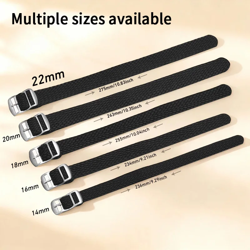 Premium Nylon Watch Strap - Universal Fit, Multiple Sizes Available