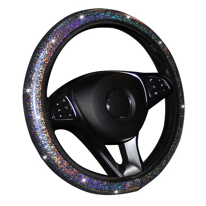 Diamond Rhinestones Car Steering Wheel Cover Auto Interior Accessory