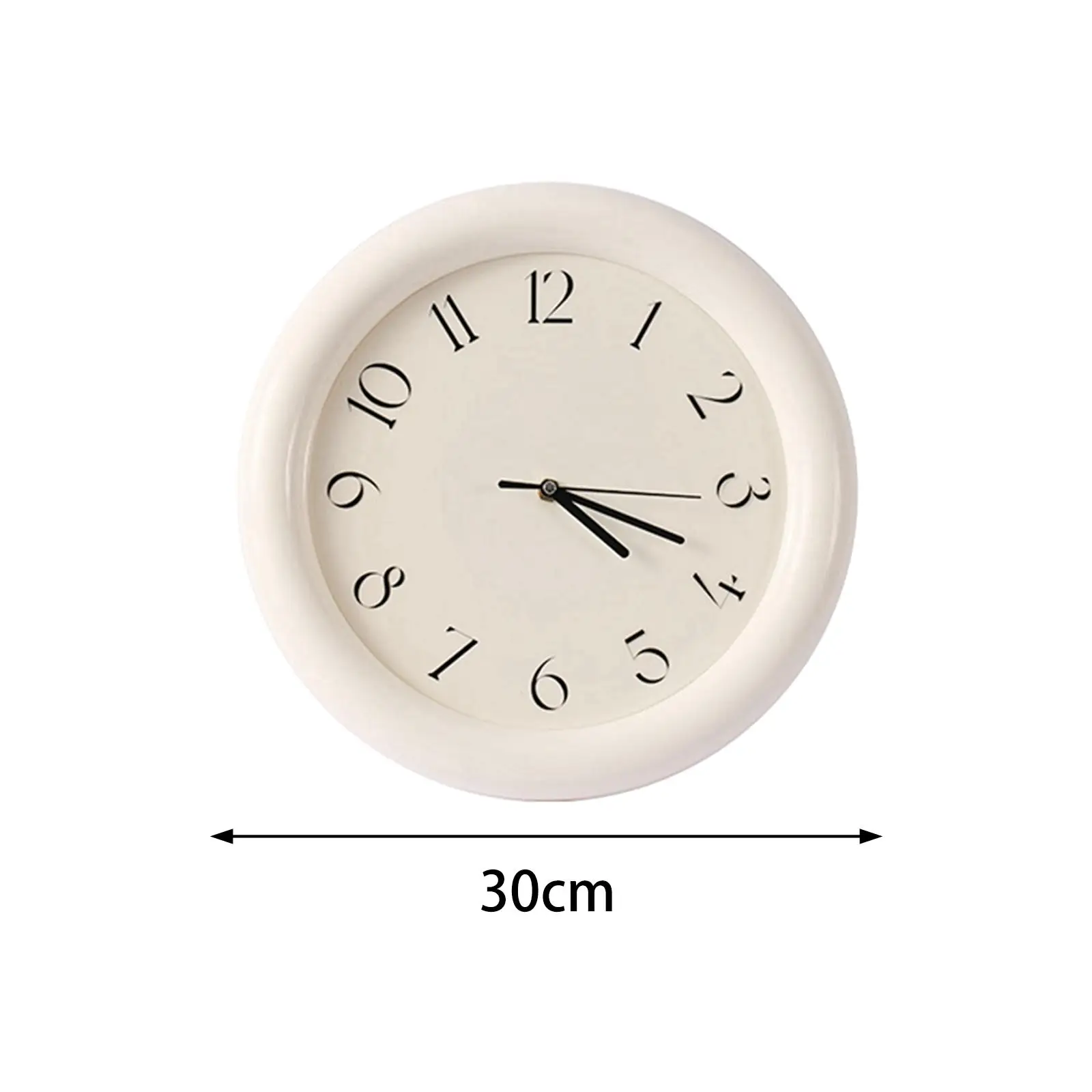 Wall Clock Non Ticking Rustic Modern Decorative Clock Round Time Clock Small Clock for Bathroom Office Bedroom Study Home