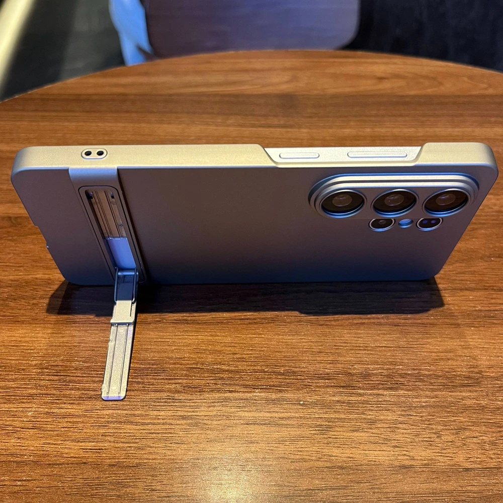 Ultra Invisible Folding Stand Holder Frosted Shockproof Phone Case - Enhanced Protection
