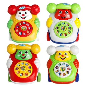 Baby Kids Cute Educational Developmental Cartoon Smile Face Toy Phone Car Funny Parent-child Interactive Game Toys for Kids Gift 1