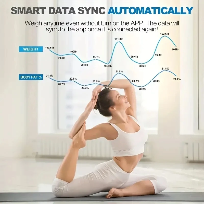 1pc Body fat scale, intelligent wireless digital bathroom weight scale, body composition analyzer weight scale 2