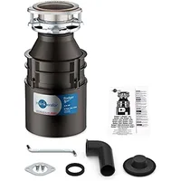 3/4 HP Continuous Feed Food Residue Processor Power Series Black & Plumbing-Equipment & Garbage Disposal Power Cord Kit Kitchen 1