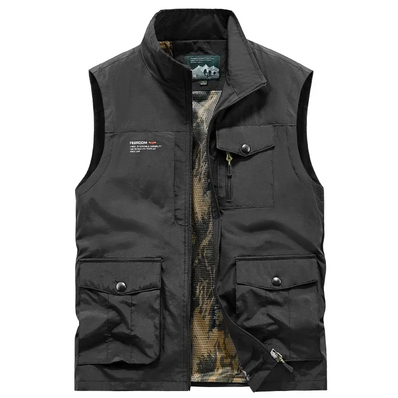Mens Outdoor Multi-pocket Hiking Fishing Vest