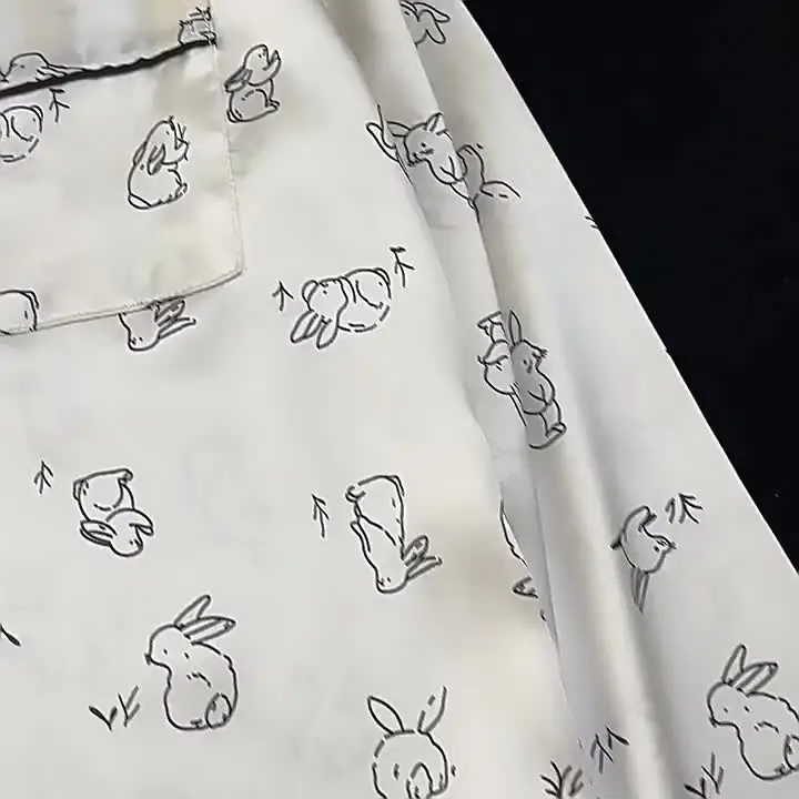 Женские пижамы с принтом кролика весна-лето комплект из двух предметов пижама