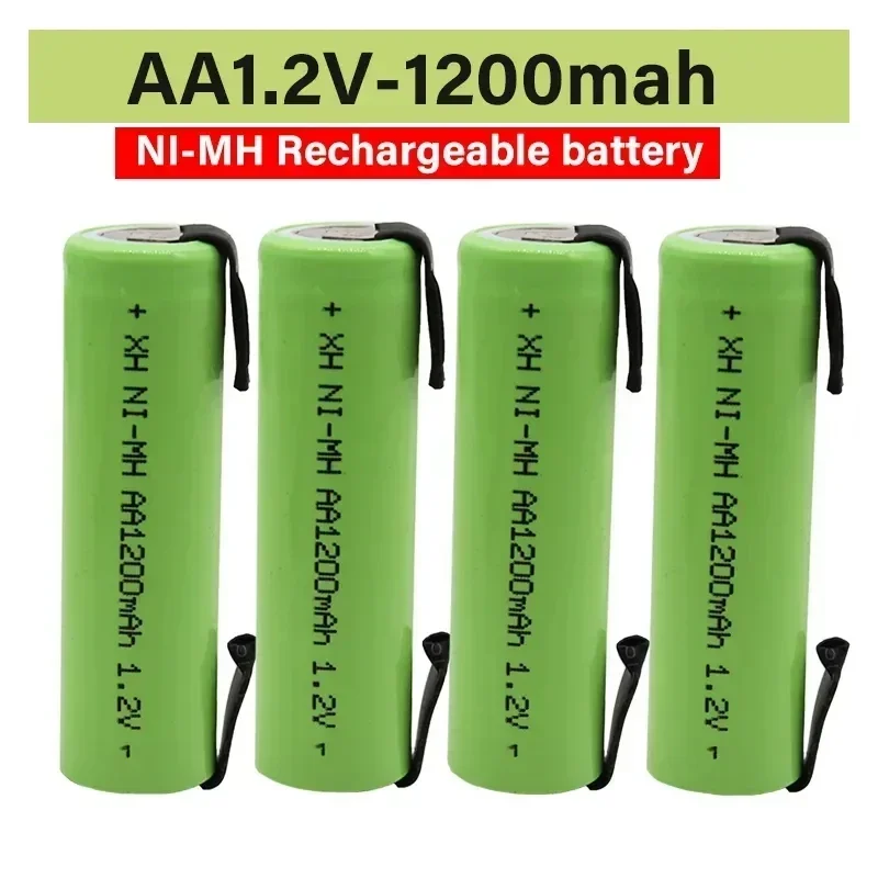

Free delivery 1.2V AA battery rechargeable battery 1200mah AA Nickel–metal hydride battery+DIY for Electric toothbrush shaver