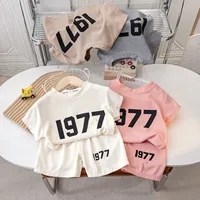 1 2 3 4years Children's Clothes Summer Thin Loose Casual Kids Tracksuit Popular Design Baby Boy Short Sleeve Suit T-shirt Shorts 1