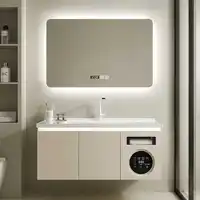 2025 New Modern Minimalist Intelligent Bathroom Vanity Cabinet Built-in Washing Drying Machine Includes Mirror Wash Basin Y2452 1