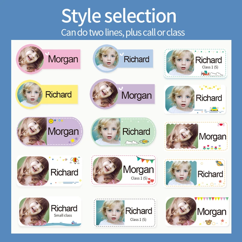 Name Stickers Waterproof Personalized For Children School Stationery Office