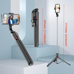 Roreta Adjustable Foldable Desktop Phone Stand and Wireless Selfie Stick with Remote Control (Upgrade version)