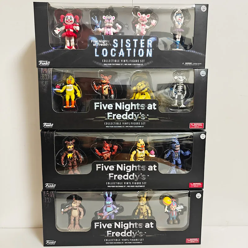 FNAF 4-Piece Vinyl Collectible Action Figure Set - Iconic Characters Collection