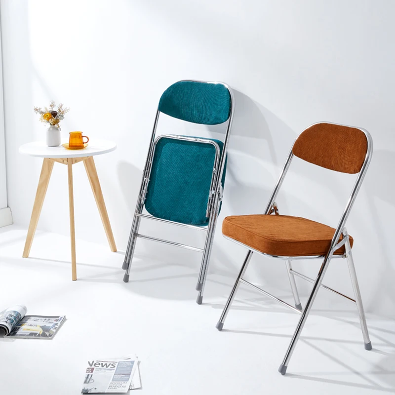 Living Room Folding Chairs Modern Waiting Design Office Velvet Chair Bedroom Restaurant Salon Hotel Fauteuils Home Furniture