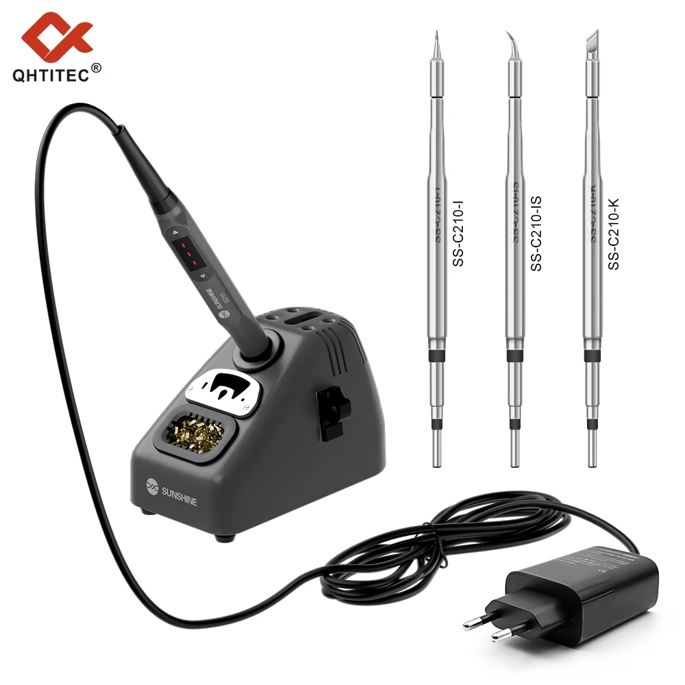 JCD S210 110W High Power Smart Portable Solder Station Adjustable Universal For C210 Series T210 Soldering Iron Tips Repair Tool hot air tool nozzle high qualit soldering station welding heat resistant silver stainless steel universal 6pcs accs