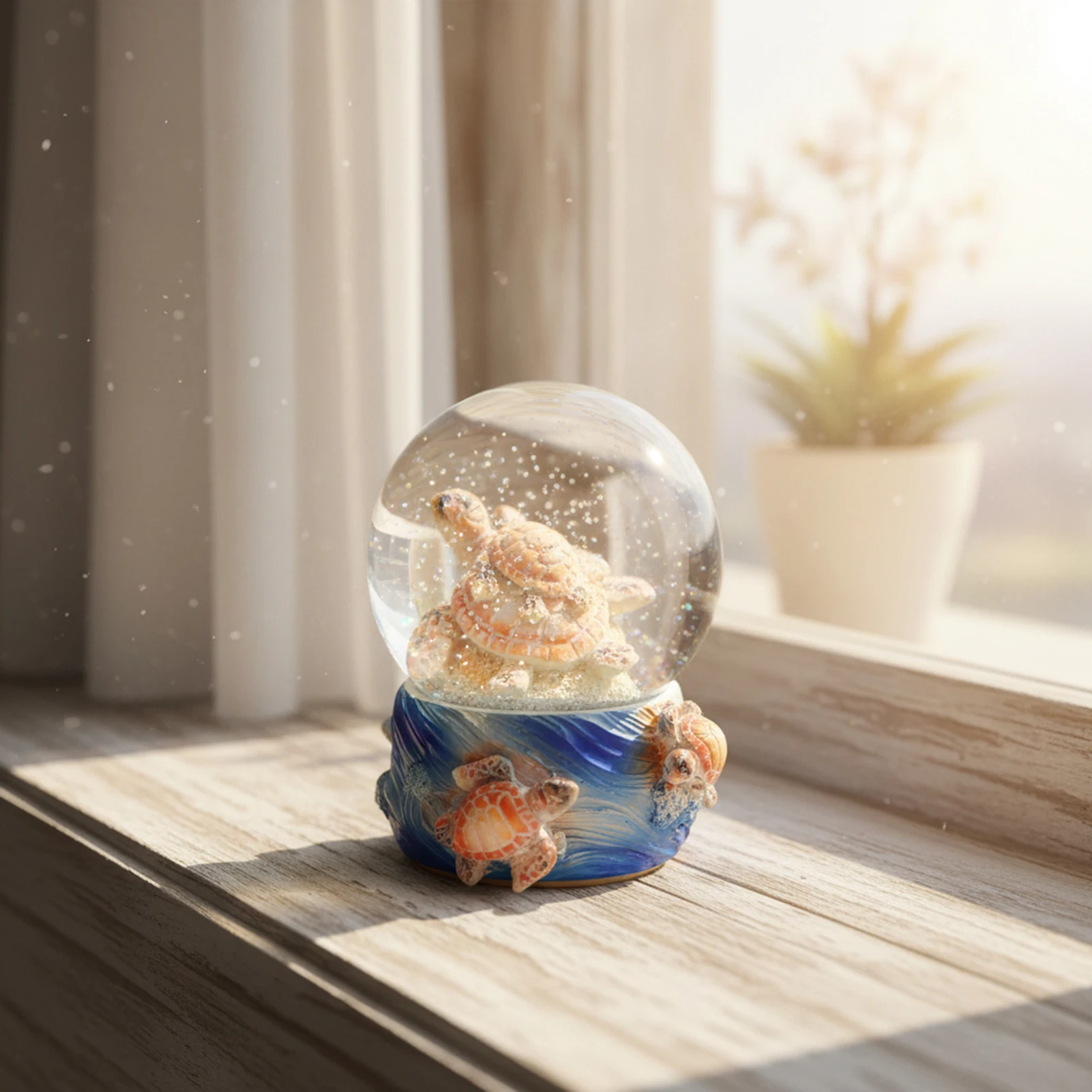 Boule à Paillettes Tortues Marines | Déco Océanique