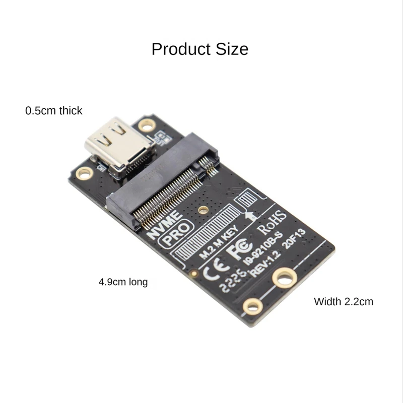 TYPE-C to M2 Nvme Ŭ M.2-USB 3.1 CŸ  ī , M2 SSD 2230, 42, 60/80