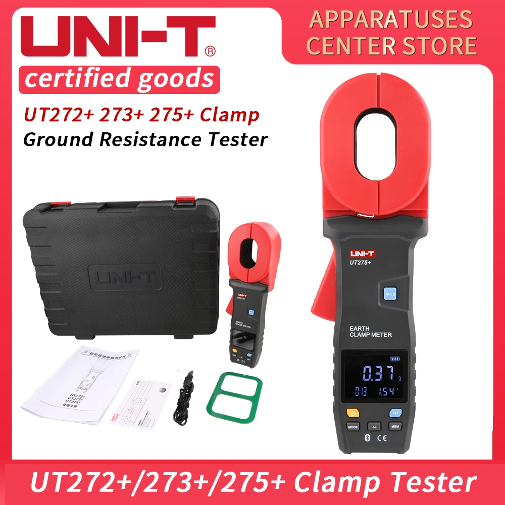 

UNI-T Clamp Ground Resistance Tester UT275 Plus 9999 Counts Auto Range Lightning Protection Loop resistance Earth Clamp Meter