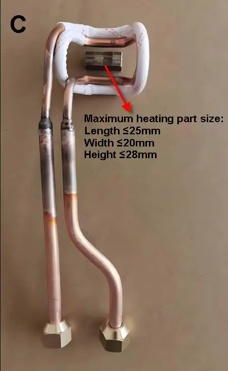 Opening U-Shaped Copper Induction Heating Coil Metalworking Welding Brazing Metalworking Heating Head for Industrial Use - Image 14