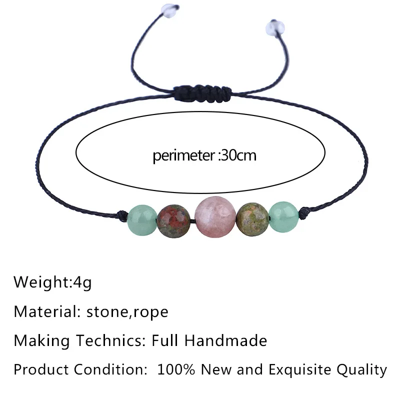 Set Di 2 Bracciali Cristallo Per La Mamma | Perline Naturali Reiki Protezione Con Ciondolo Mum