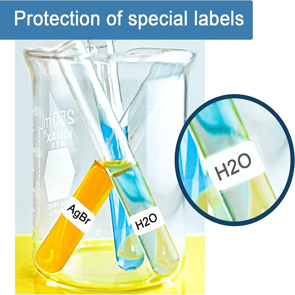 Labels Protector 1000pcs Clear Labels Protector Waterproof Labels for Protecting Bar-Code,Numbers and Books in Seal,Office,Laboratory,Library