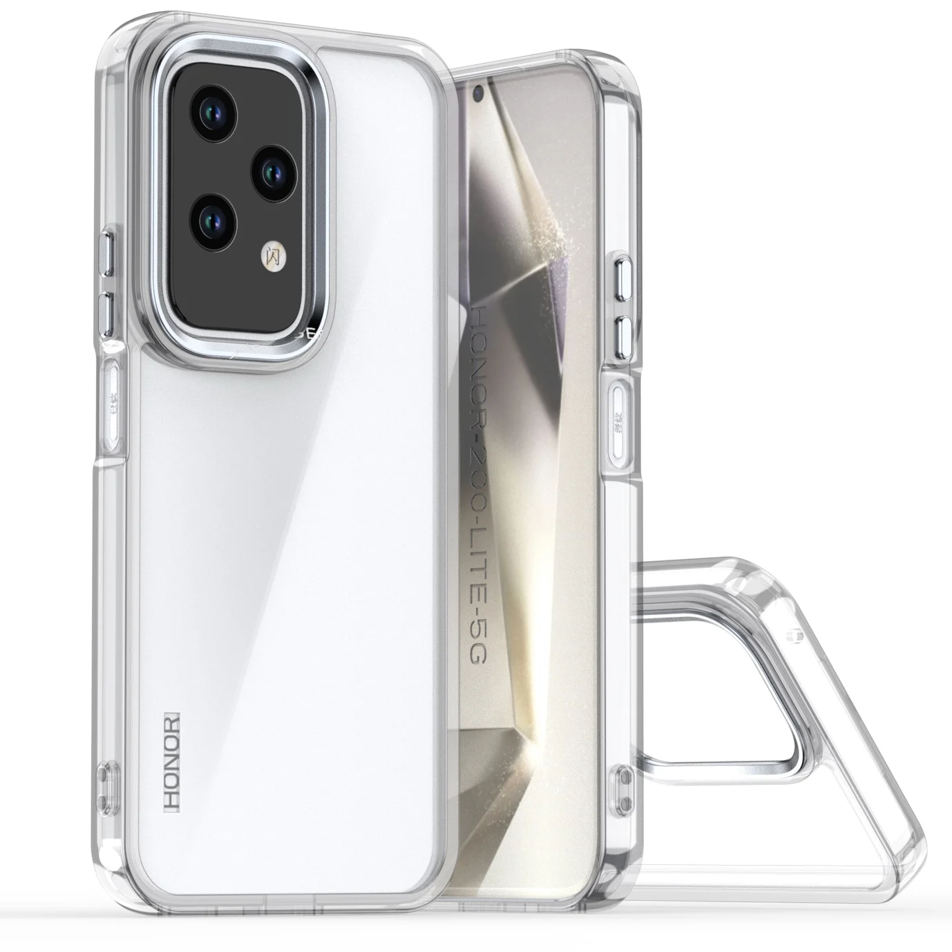 Plating Transparent Shockproof Clear Phone Case, Durable Hard Cover