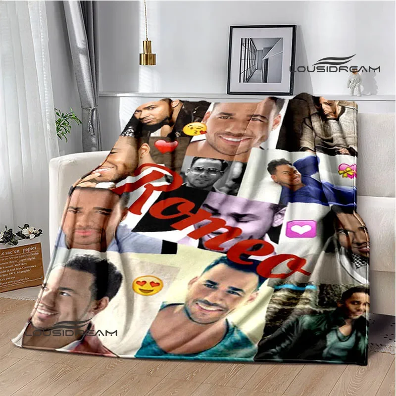 Latin singer Romeo Santos printed blankets Flange Warm blanket soft and comfortable blanket picnic blankets birthday gift 4