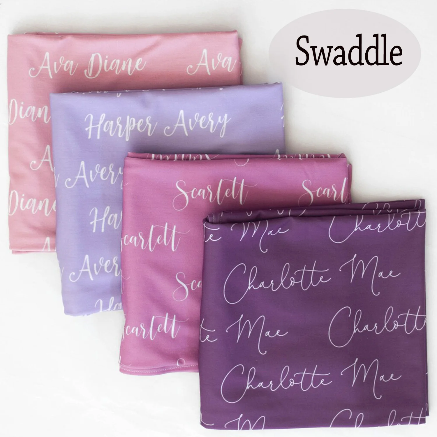 LVYZIHO Personalized Name Jersey Swaddle Set , Baby Name Hat, Bow, Baby Swaddle, Choose Colors and Font