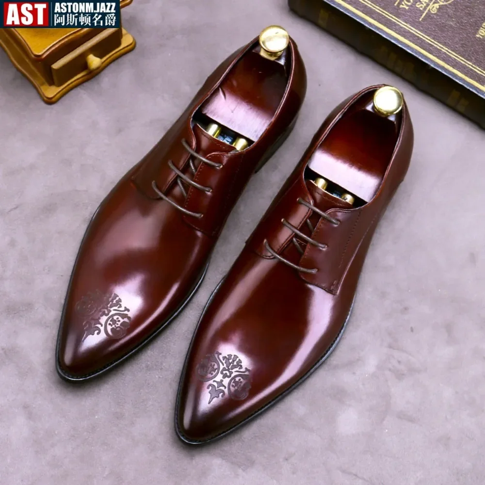 

Men Dress Shoe Soft Soled Soft Leather Men Formal Shoe Genuine Leather Luxury Fashion Groom Wedding Shoes Men Oxford Shoes Dress