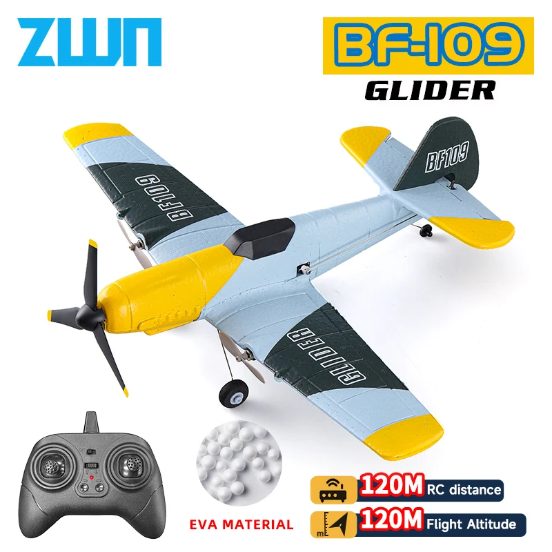 Avion rc bf109 radiocommandé modèle réduit en mousse epp planeur_voghion.com