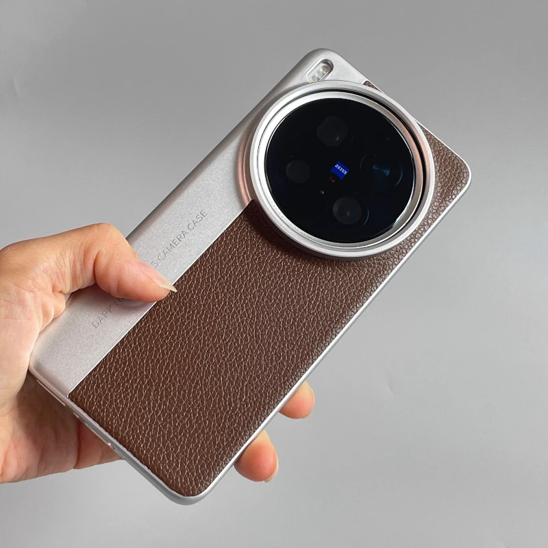 Enhanced Leather Shockproof Bumper Case - Skin-Friendly Protective Cover Shell