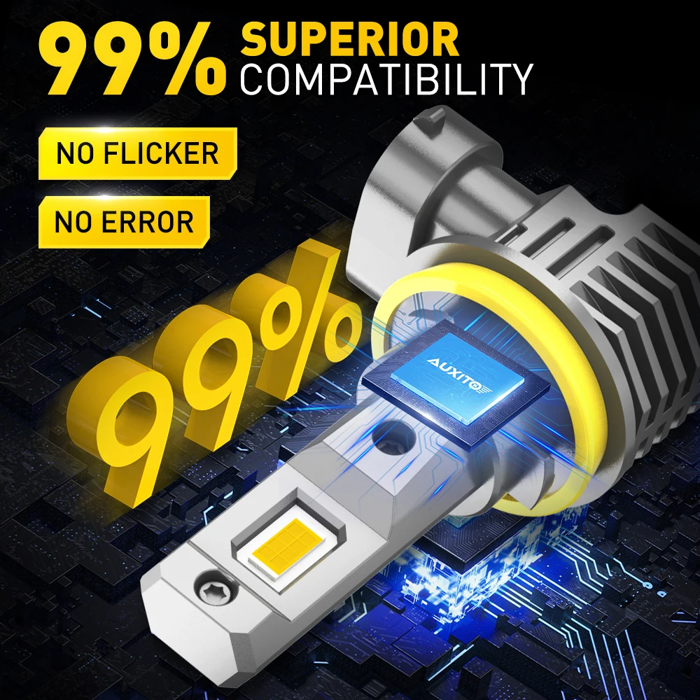 2Pcs Canbus H8 H11 LED Bulb Fog Lights Car Headlight H9 H16JP HB4 9006 9005 HB3 LED Lamp Car Head Fog Lamp