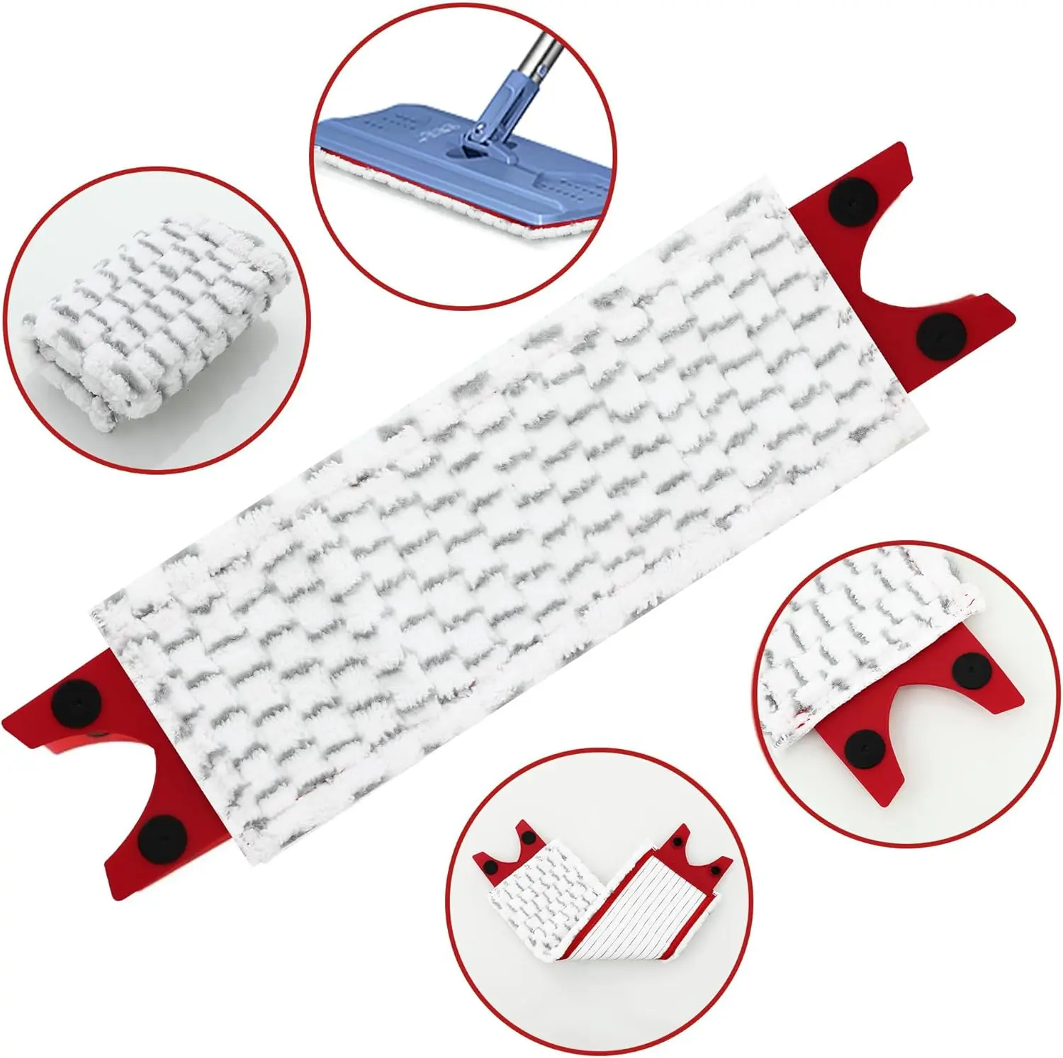 Vileda Ultramax & 1-2 Spray Microfiber Mop Refill - Pack Of 2, White, Machine Washable
