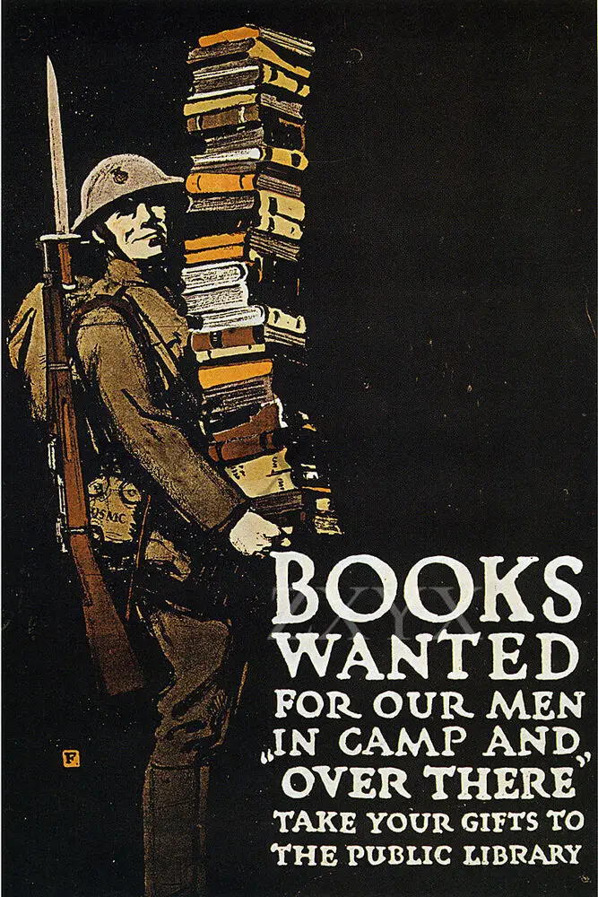 Libri Ricercati Per I Nostri Uomini Vintage World War One Ww1 Us Military Propaganda Poster