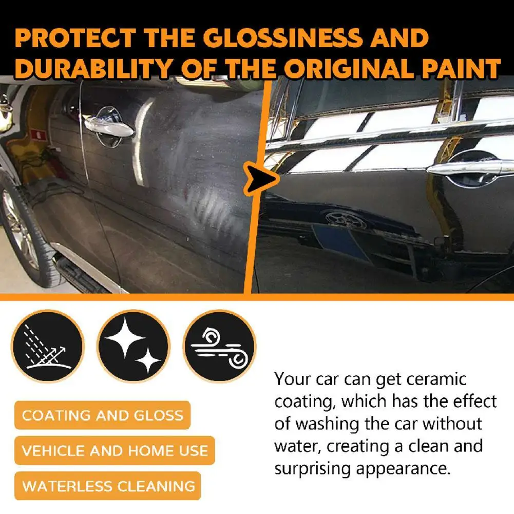 Car Coating Spray 2Pcs Ceramic Paint Sealant 240ml Nano Hydrophobic Liquid Spray Kits for Car Coating
