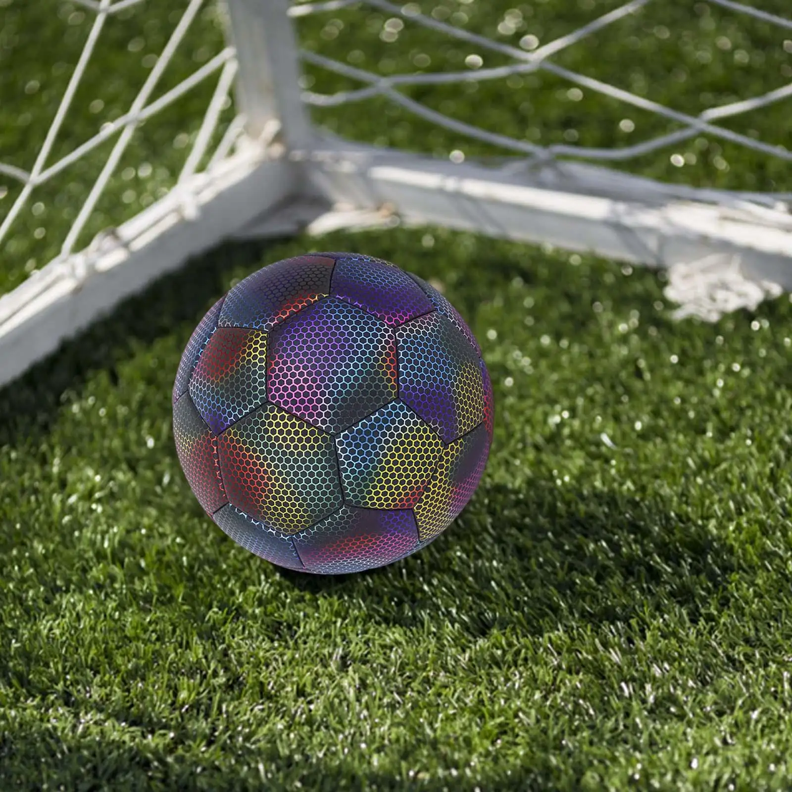 

Holographic Soccer Ball Size 5 Football Professional Glowing Ball Outdoors Sports Ball Official Match Ball for Teens Practice