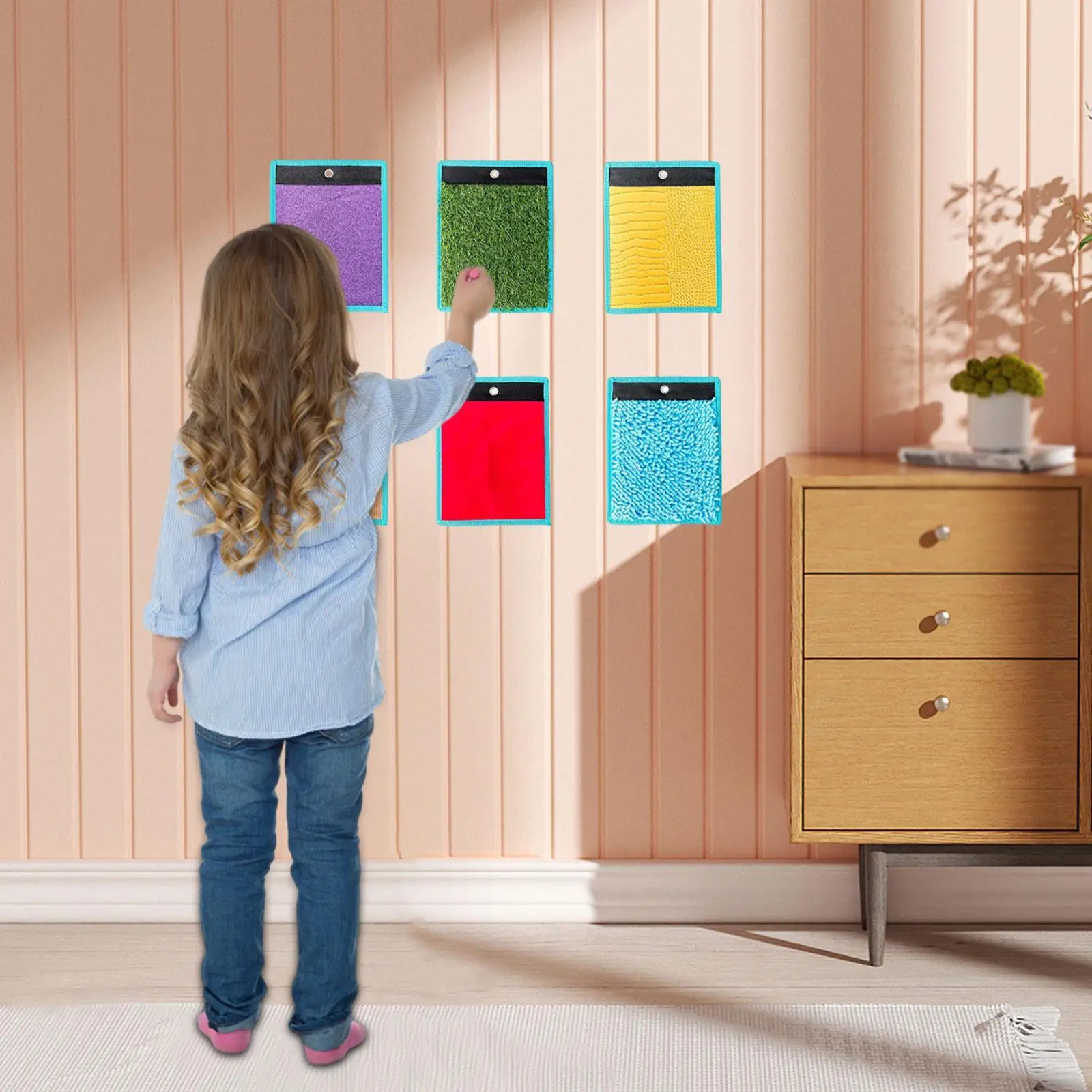 6 Pieces Sensory Mats for Children Assorted Sensory Walls Panel for Kids