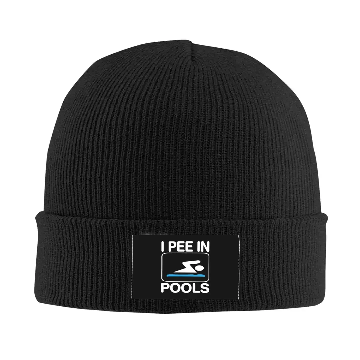 

Funny Swimming I Pee In Pools Bonnet Hats Hip Hop Knitted Hat For Men Women Warm Winter Skullies Beanies Caps