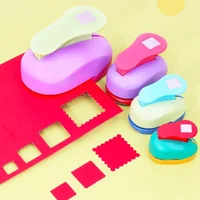 Random Color Square Punch Handmade Crafts and Scrapbooking Tool for Kids Scrapbooking Card Paper Label DIY Photo Gift Card 2