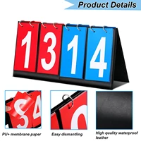 2/4/6-Digital Portable Table Top Flip Scoreboard Basketball Soccer Badminton Volleyball Coaches Sports Competition Score Keeper 2