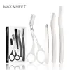 New Eyebrow Trimming Knife Macro Eyebrow Trimming Knife Eyebrow Trimming Clip Four-piece Eyebrow Trimming Tool 5