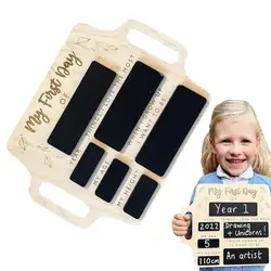 Tableau noir réutilisable pour le premier et le dernier jour de l'école, tableau de retour à l'école, double face, accessoire photo, 9x12 pouces