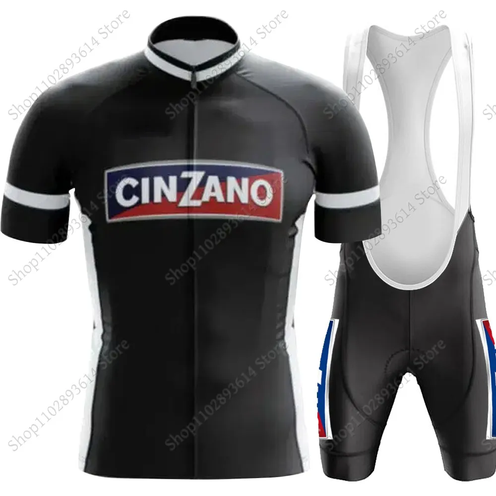 Cinzano-Italy Drink Beer Cycling Jersey Set Short Sleeve Clothing Mens Road Bike Shirts Suit Bicycle Bib Shorts MTB Maillot