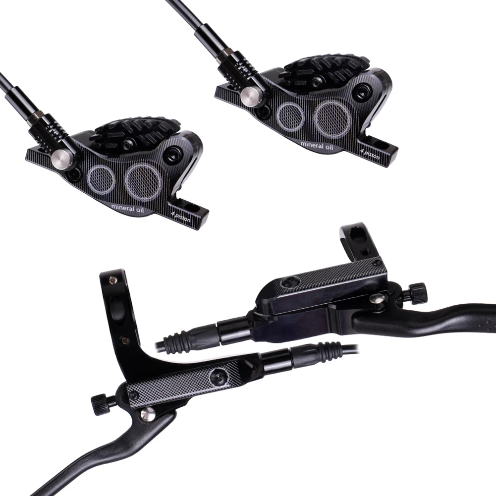 

Part Brake 4 Piston Driving Aluminum Bicycle Brake Caliper Brakes Set Easy Installation Hydraulic MTB Practical