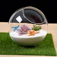 1pc Micro Landscape Glass Bottles Creativity Dew Collection Glass Vase Succulent Plant Terrarium Container Flower Pot Home Decor 1