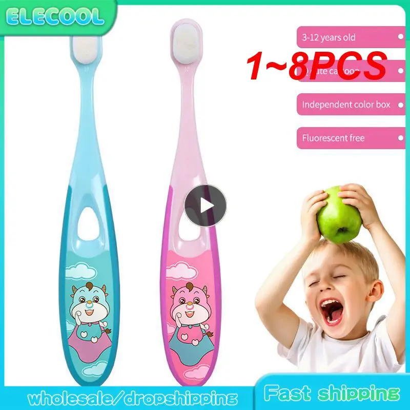 

1 ~ 8 шт. ультратонкая Мягкая зубная щетка, портативная Экологически чистая щетка для путешествий, мягкая Бриллиантовая зубная щетка, гигиена полости рта, уход, случайный цвет